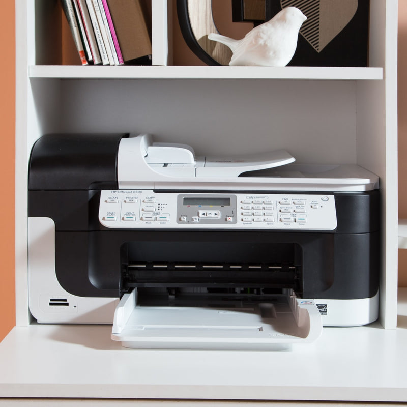 Bureau de travail pour ordinateur Annexe - Blanc solide