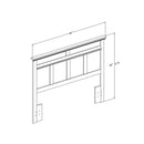 Tête de lit double/queen 54"/60" Versa - Chêne vieilli