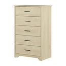 Commode 5 tiroirs Fusion - Chêne blanchi