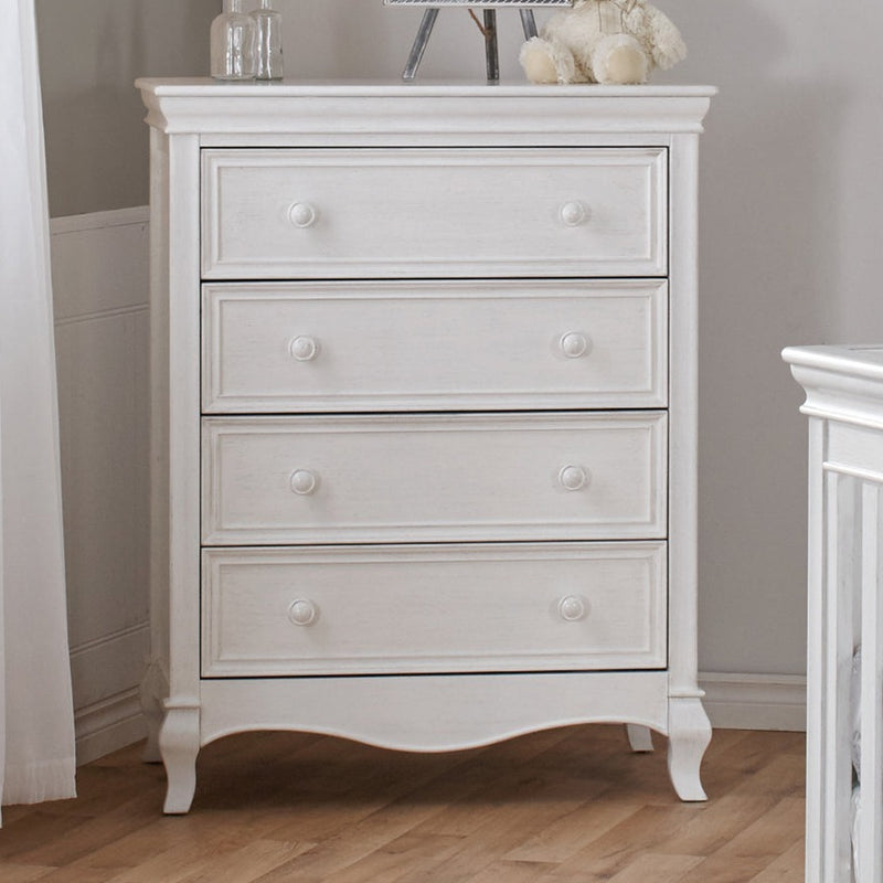 4 Drawer Dresser Diamante Vintage White