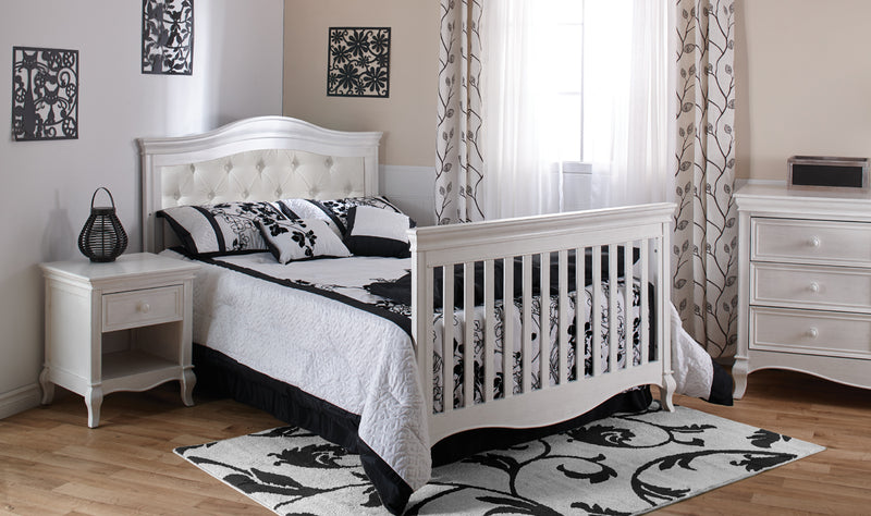 Crib Diamante Vintage White/Grey leather