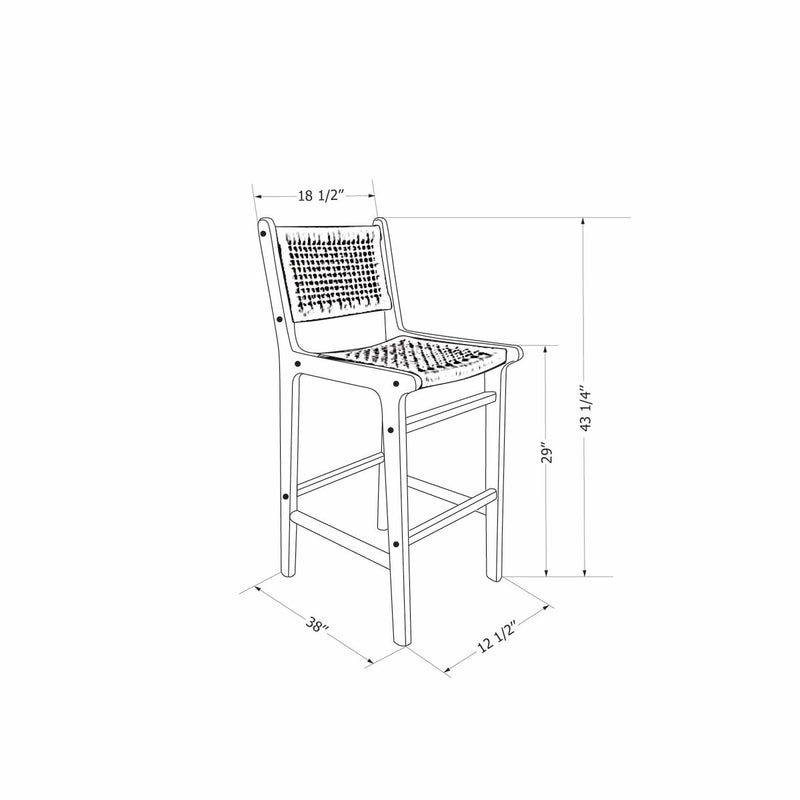 Tabouret de bar en rotin Balka - Rotin