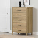 Commode 5 tiroirs Gravity - Frêne naturel