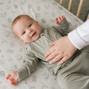 Flannel Crib Fitted Sheet – Foliage – Detail 2