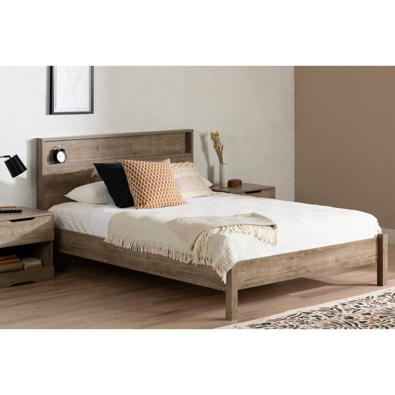 Lit plateforme queen 60" Holland - Chêne vieilli