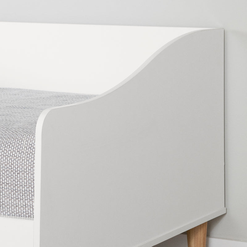 Lit de jour simple 39" Cotton Candy - Blanc solide