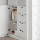 Lit mezzanine avec bureau simple 39" Logik - Blanc solide