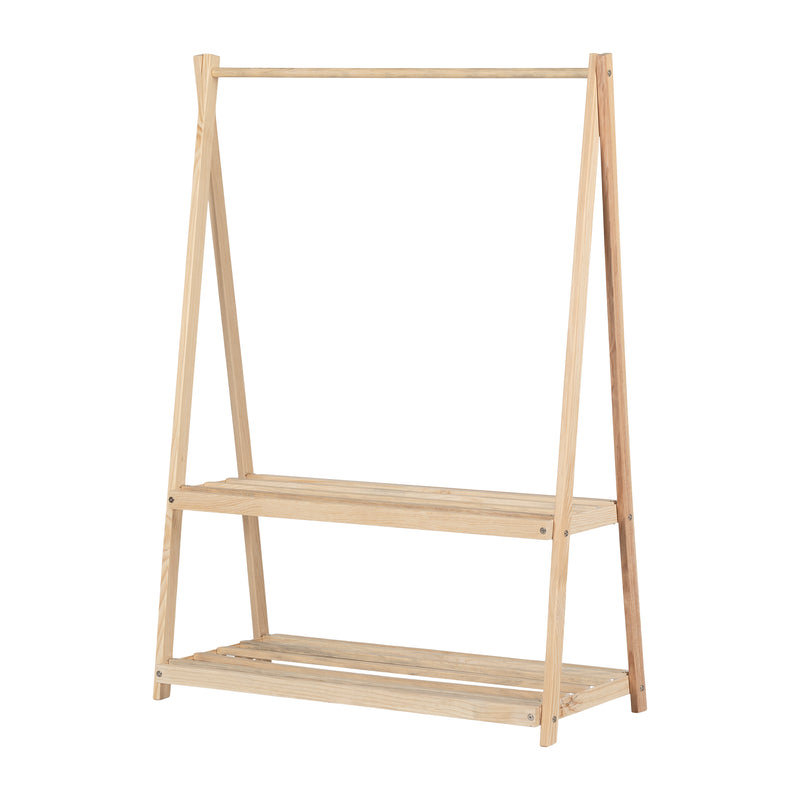 Garde-robe avec étagères de rangement Sweedi-Naturel