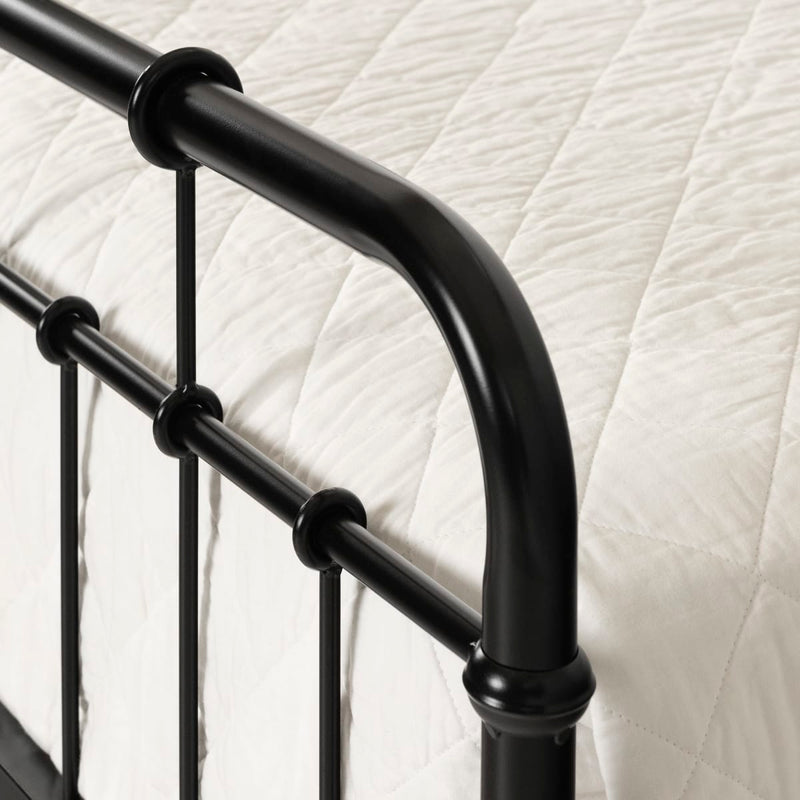 Lit complet en métal simple 39" Vito - Noir solide