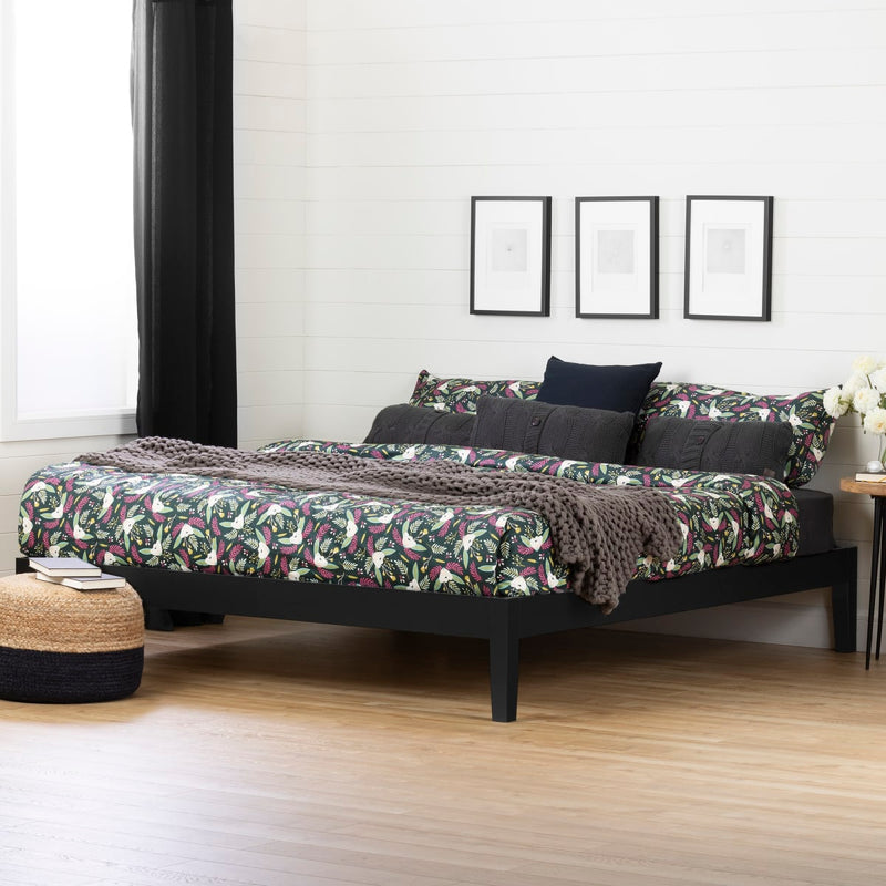 Base de lit king 78" Vito - Noir solide