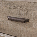 Bureau double 8 tiroirs Versa - Chêne vielli