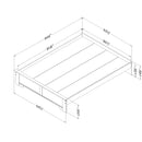 Lit Plateforme queen 60" Versa-Chêne vieilli