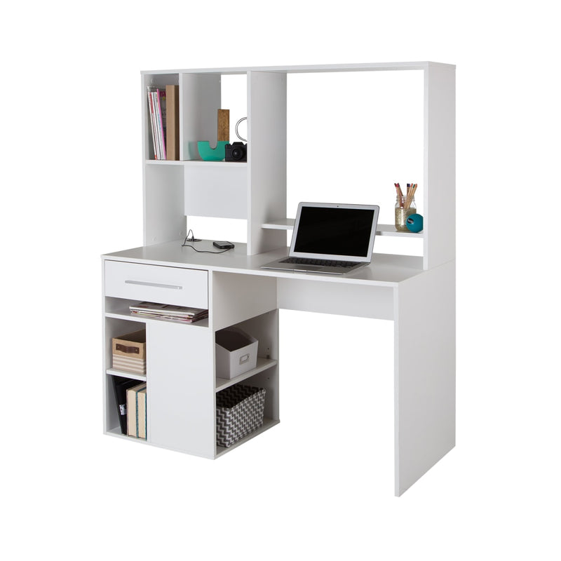 Bureau de travail pour ordinateur Axess - Blanc solide