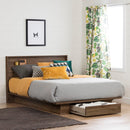 Ensemble lit plateforme et tête de lit double/queen 54"/60" Holland - Noyer naturel