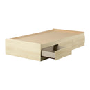 Lit matelot 3 tiroirs simple 39" Noah - Chêne blanchi