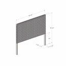 Tête de lit en cuir tressé queen 60" Balka - Noir mat