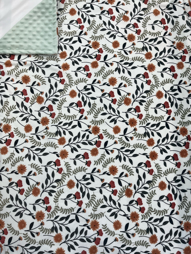 Couverture minky - Petite fleur