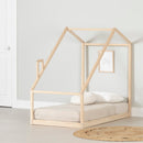 Lit de transition maison avec cheminée Sweedi - Naturel