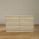 Bureau double 6 tiroirs Serrano - Chêne blanchi