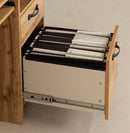 Bureau de travail avec tirette pour clavier Tassio - Chêne nordique