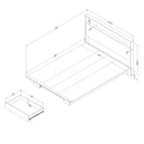 Ensemble lit plateforme et tête de lit double/queen 54"/60" Musano - Noyer naturel