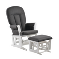 Chaise berçante à billes *Nouveau tissus 76 anti-taches*- Blanc et Gris fonçé — Adams