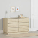 Bureau double 6 tiroirs August - Chêne blanchi