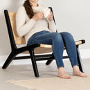 Fauteuil en rotin Balka - Rotin et noir