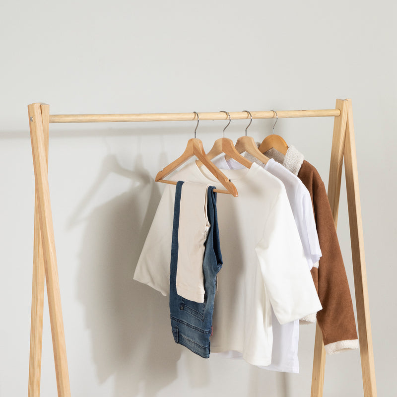 Garde-robe avec étagères de rangement Sweedi-Naturel