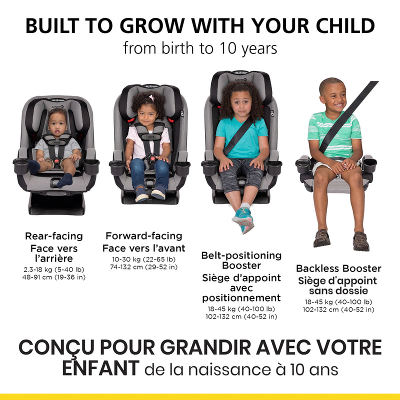 Siège d'auto tout-en-un EverSlim - Noir