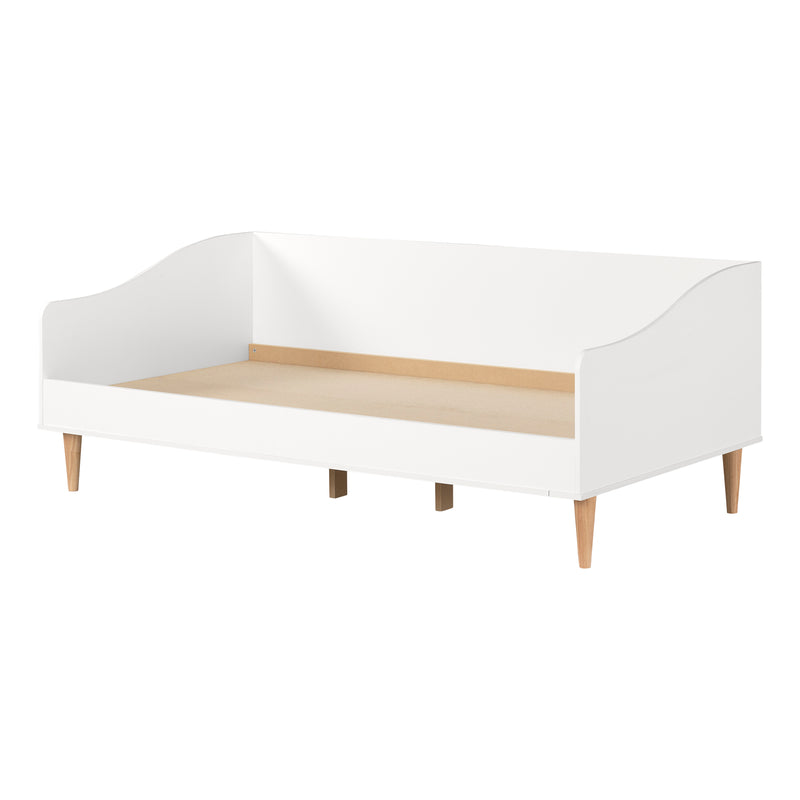 Lit de jour simple 39" Cotton Candy - Blanc solide