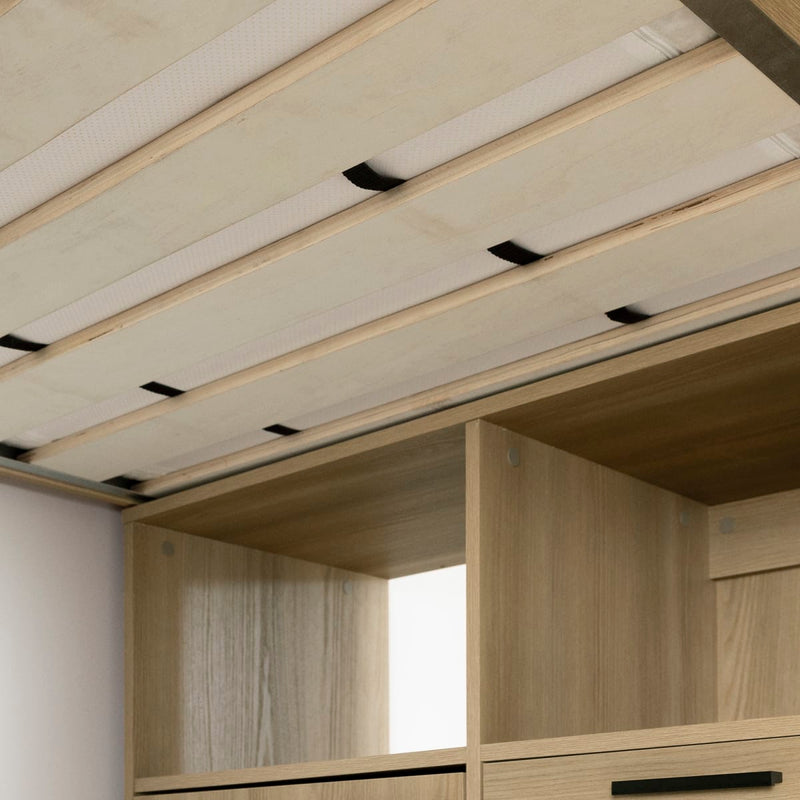 Lit mezzanine avec bureau simple 39" Logik - Frêne naturel