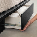 Ensemble lit et tête de lit double/queen 54"/60" Primo  - Chêne noir