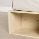 Lit avec paniers de rangement en osier inclus 60" queen Avilla - Chêne blanchi