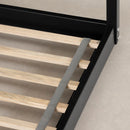 Lit de transition maison avec cheminée Sweedi - Noir