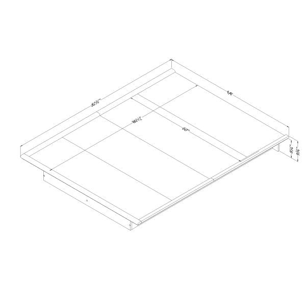 Lit plateforme Step One - Chêne Gris