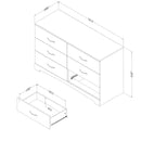 Commode 6 tiroirs Step One - Chêne Vieilli