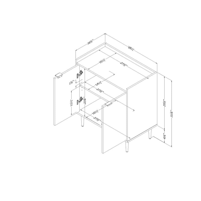 Armoire de rangement avec 2 portes Hype - Blanc solide