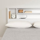 Tête de lit bibliothèque double/queen 54"/60" Fusion - Blanc solide