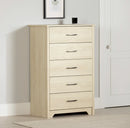 Commode 5 tiroirs Fusion - Chêne blanchi