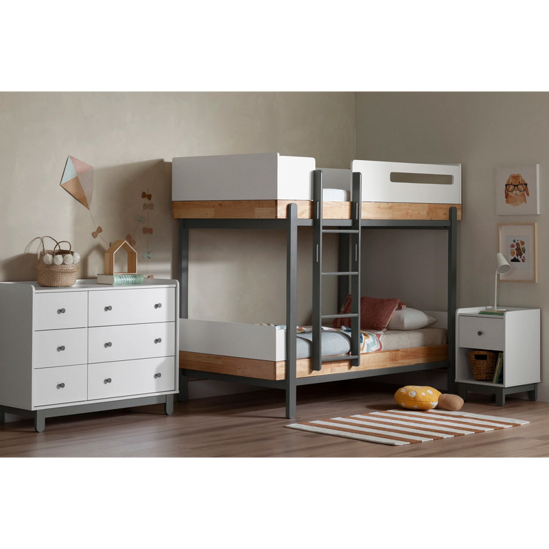 Bebble - Modern Bunk Beds -- White and Natural
