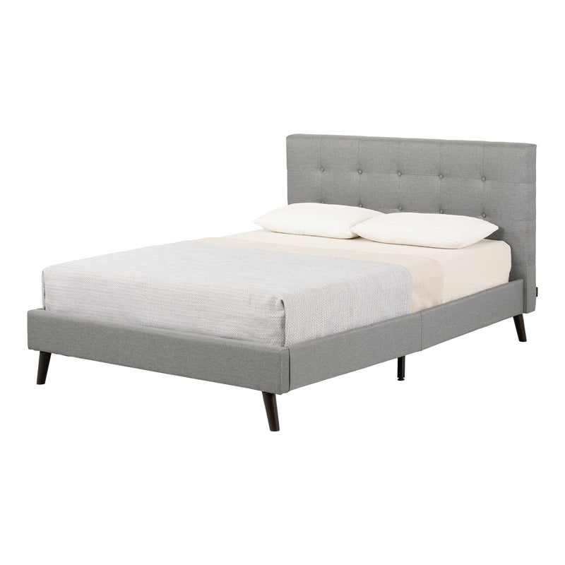 Lit complet rembourré double 54" Dylane - Gris clair