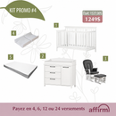 Kit promo 4 avec table à langer Daisie blanche — 5 morceaux