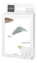 Drap contour pour lit de bébé percale - Baleines