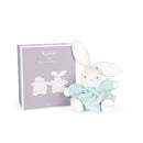 Peluche lapin patapouf plume - Vert d'eau