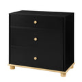 Roo 3-Drawer Dresser — Little Seeds: Black and Natural, three drawers