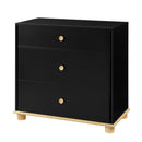Roo 3-Drawer Dresser — Black/Natural — Little Seeds