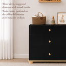 Roo 3-Drawer Dresser — Black/Natural — Little Seeds