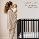 Lit de bébé convertible 4-en-1 Roo Island — Noir et naturel — Little Seeds