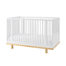 Lit de bébé convertible 4-en-1 Roo Island — Blanc et naturel — Little Seeds